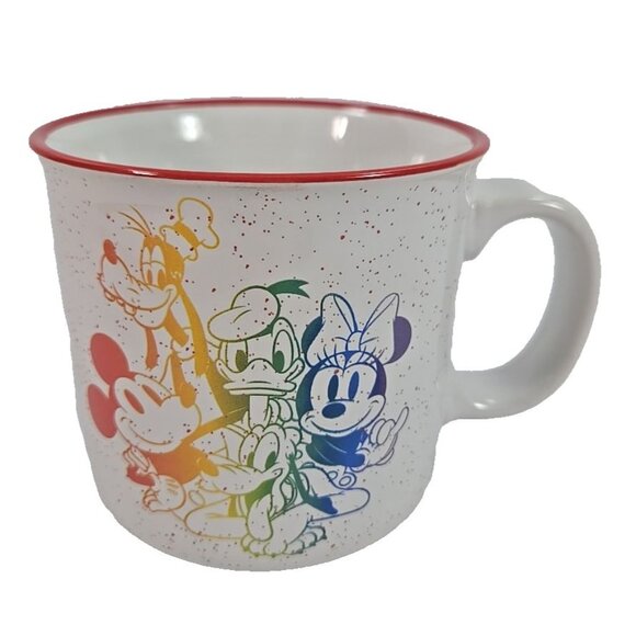 Disney Rainbow LOVE Mug 20oz Ceramic Pride Collection Mickey Mouse Design - Picture 2 of 6